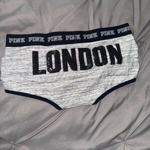 PINK Victoria's Secret Gray and Black Boy Shorts